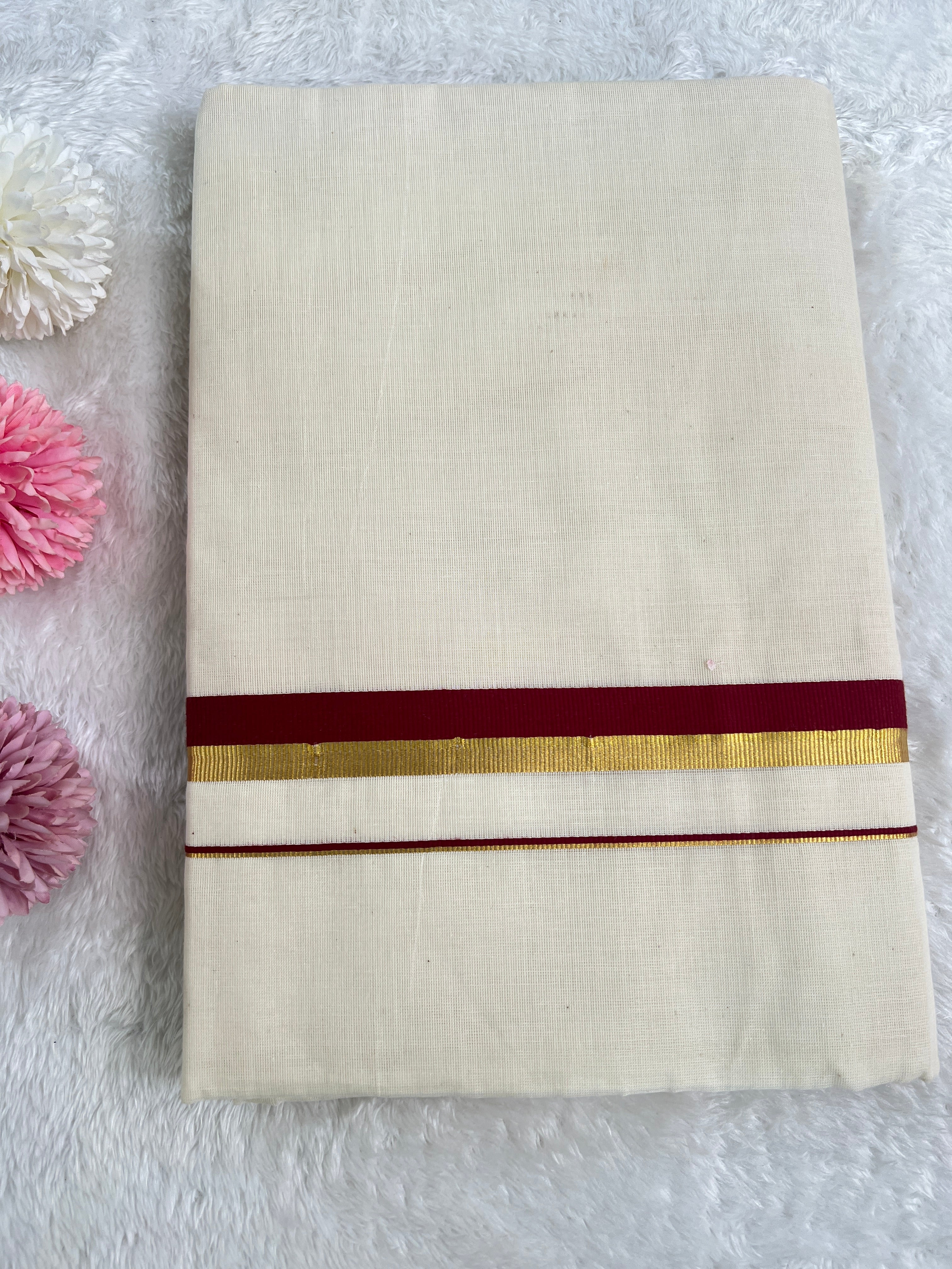Kara Pattern Border Kerala Cotton Saree | GAT453