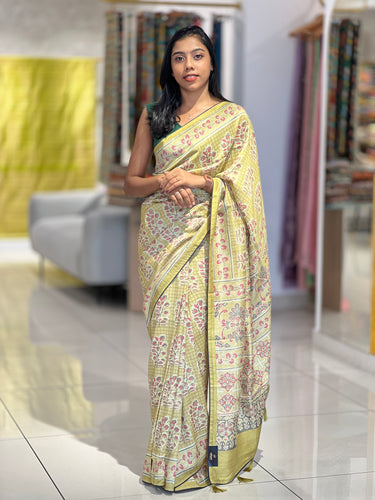 Digital Printed Semi Tussar Saree | SSN196