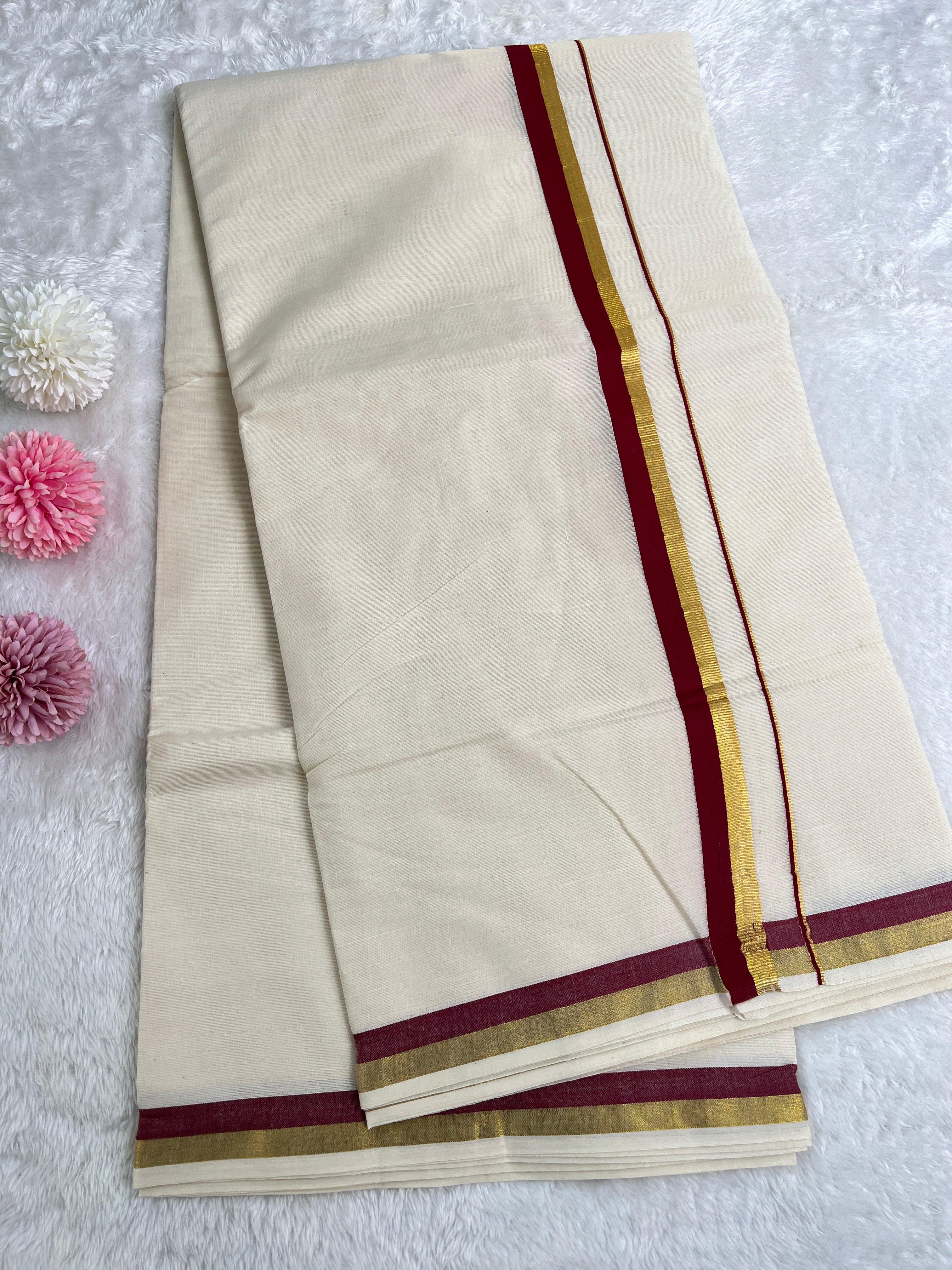 Kara Pattern Border Kerala Cotton Saree | GAT453
