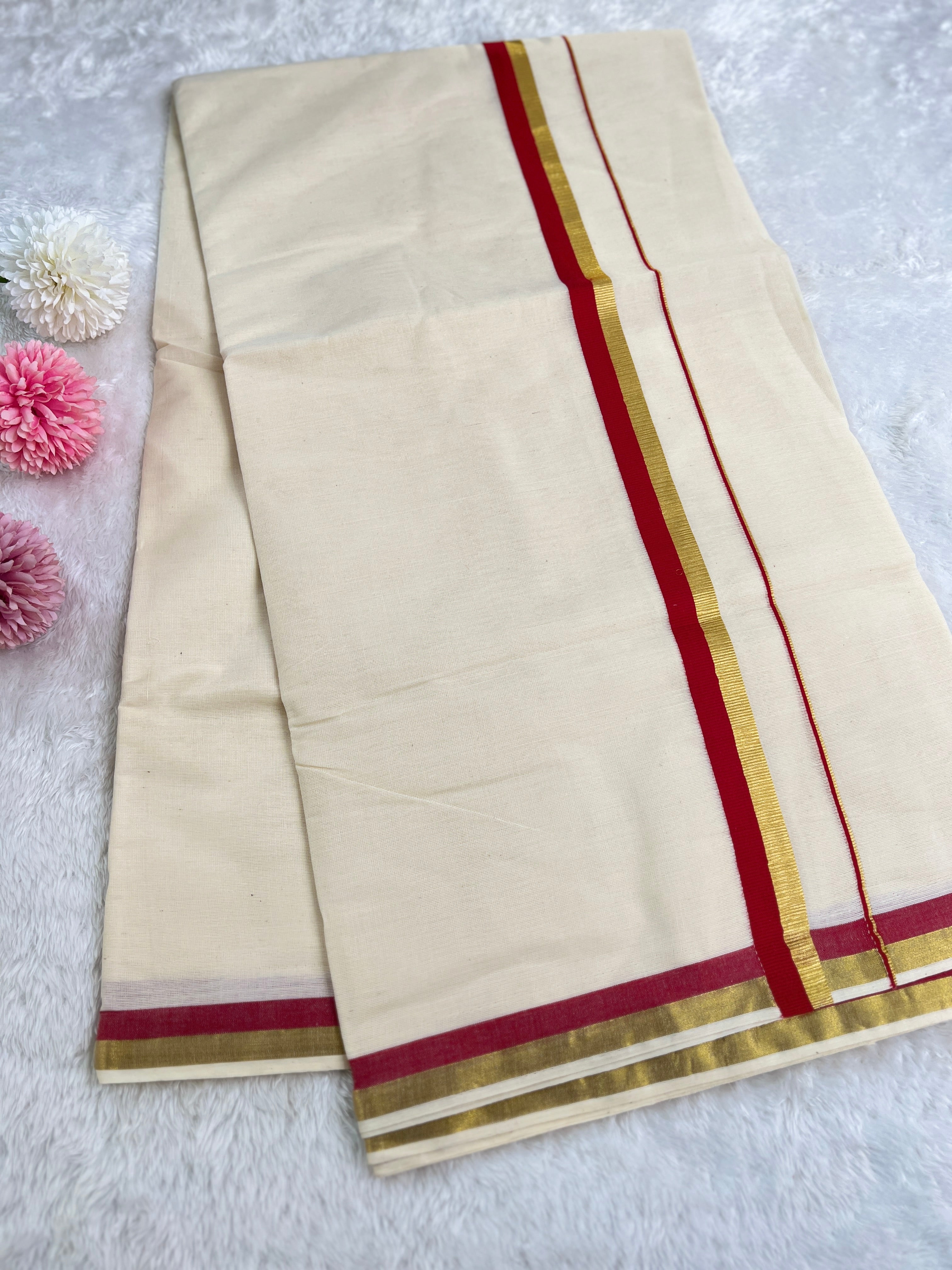 Kara Pattern Border Kerala Cotton Saree | GAT455