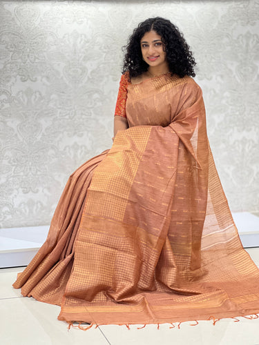 Powerloom Bagalpuri Linen Saree | SK319