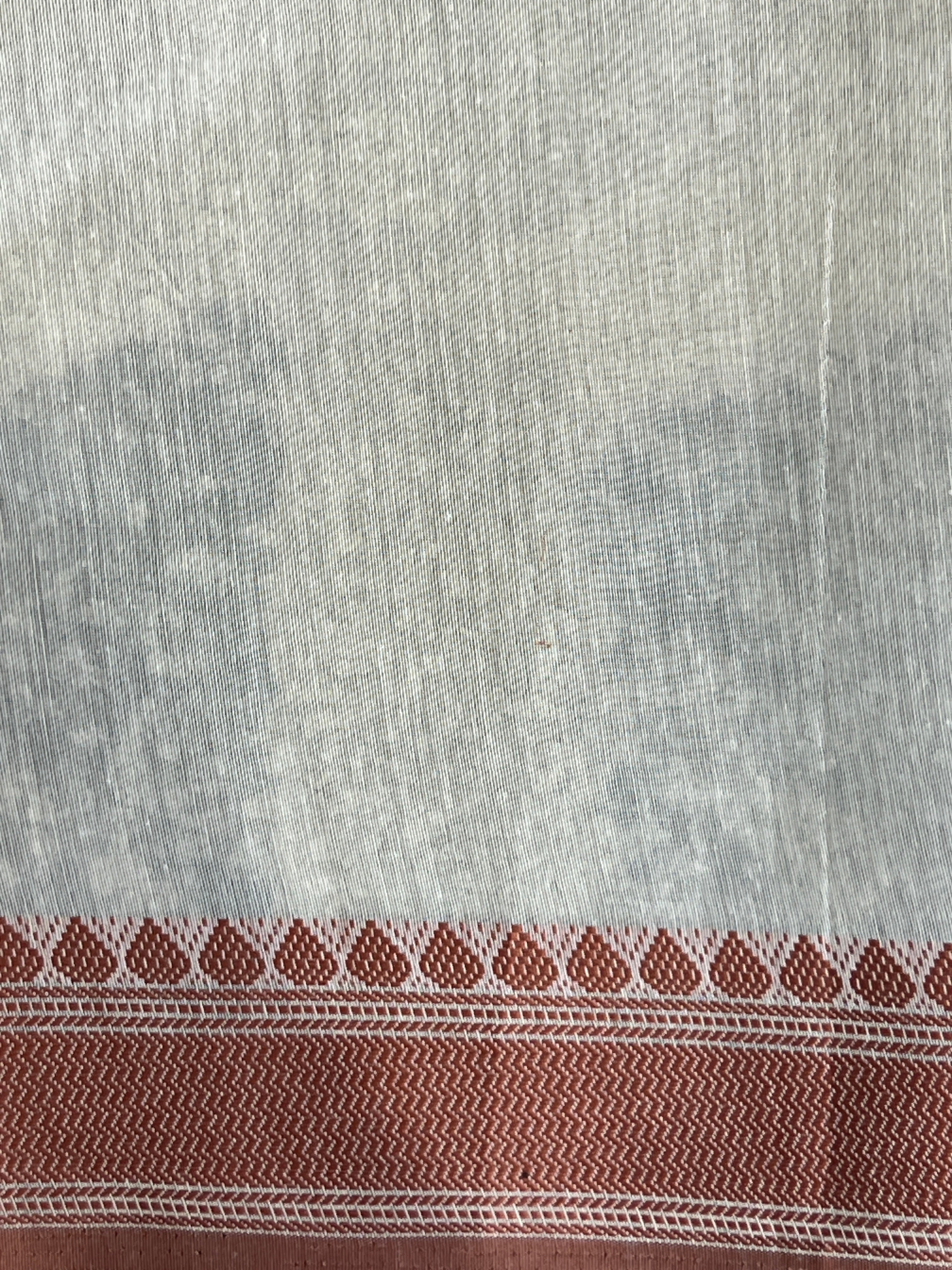 Screen Printed Woven Border Cotton Saree | VDA309