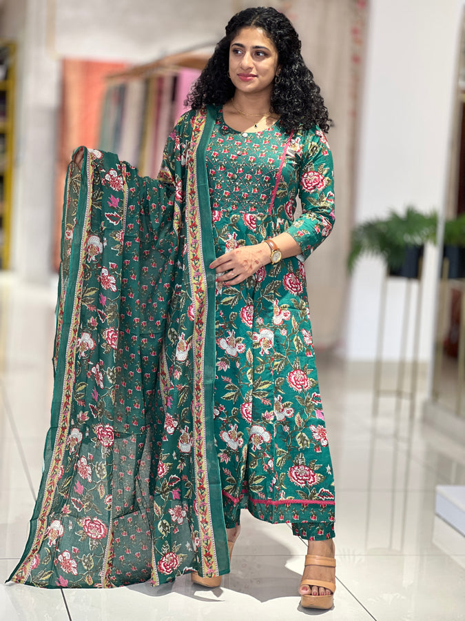 Floral Printed Cotton Kurta Set | NCF249