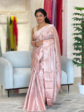 Silver Zari Woven Semi Silk Saree | KF170