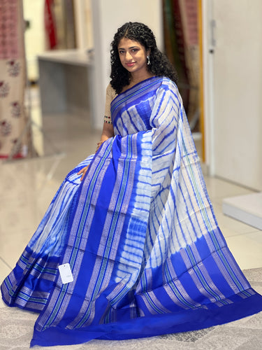 Shibori Tie & Dye Pattern Semi Tussar Saree | AL160