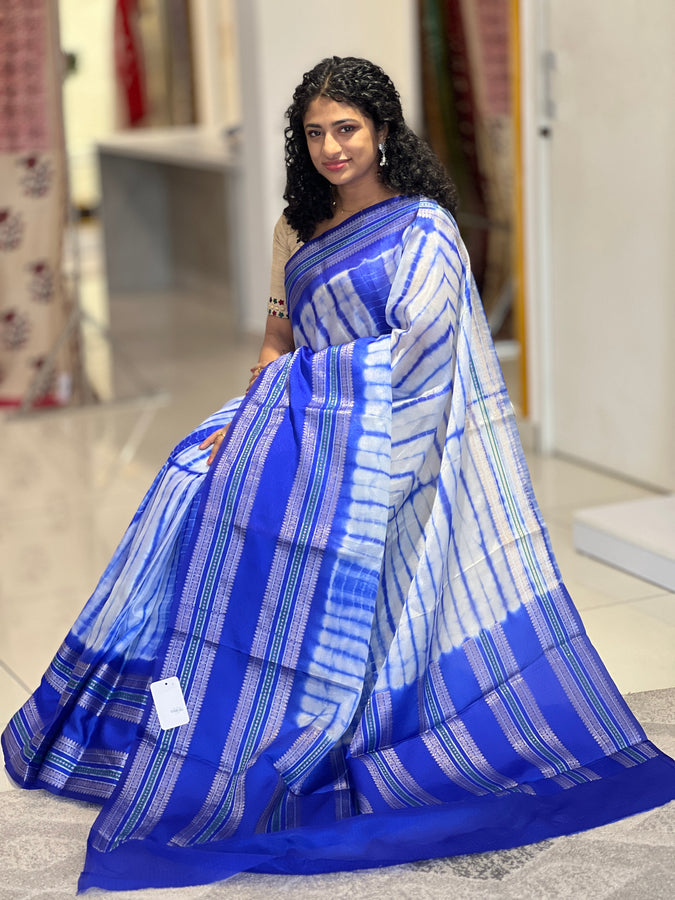 Shibori Tie & Dye Pattern Semi Tussar Saree | AL160