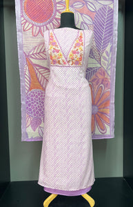 Bhagalpuri Linen Yoke Hand Embroidery Salwar Set | BLD1028