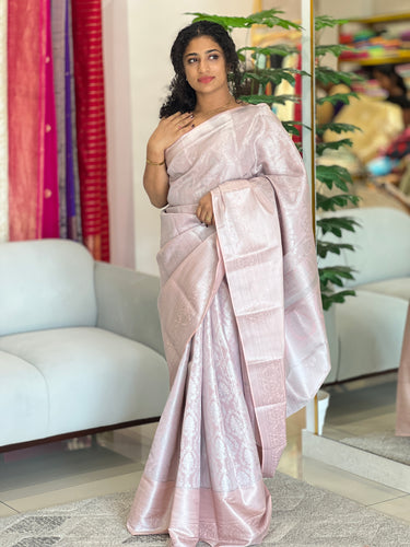 Silver Zari Woven Semi Silk Saree | KF169