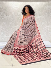 Hand Block Printed Mul Cotton Saree | JKL319