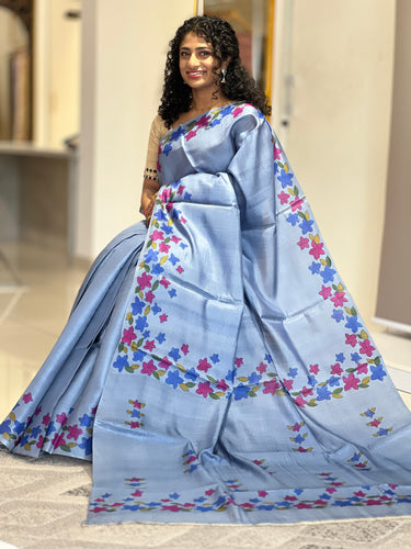 Hand Painted Tussar saree | HS1196