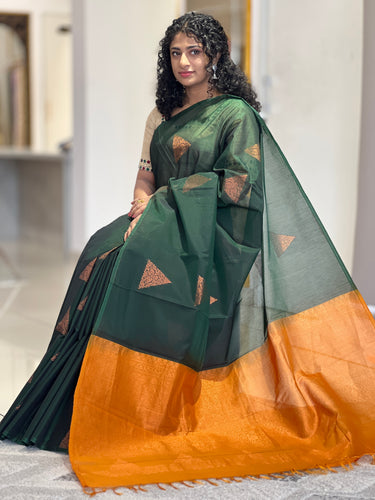 Triangle Pattern Cotton Silk Saree | PRS210