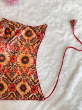 Floral Print Patterned Chanderi Finish Stitched Blouse | DNB124