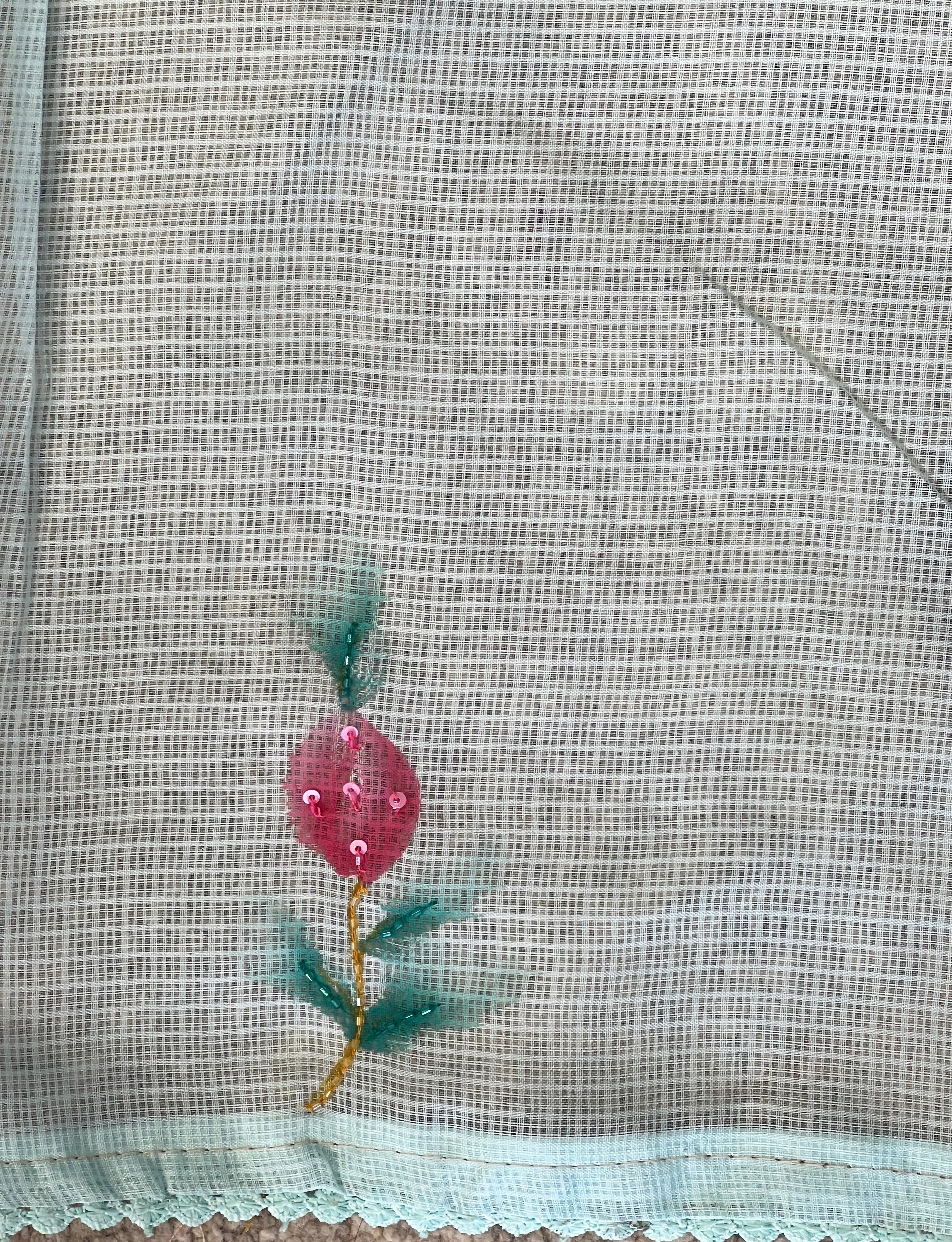 Floral Patterned Supernet Kota Saree | BLD1938