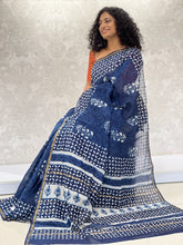 Block Printed Chanderi Saree | JKL352
