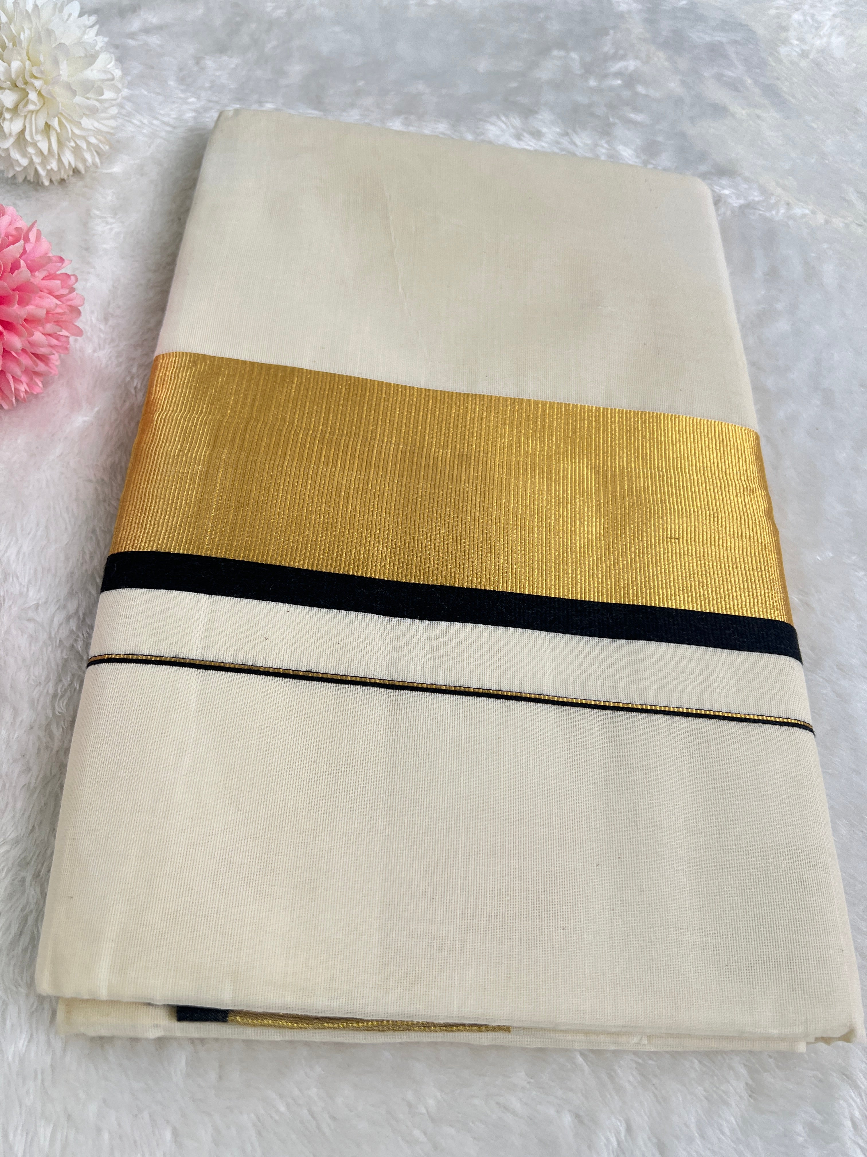Kara Pattern Border Kerala Cotton Saree | GAT488