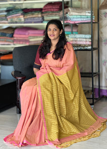 Handloom  Kerala Cotton Saree | AHR391