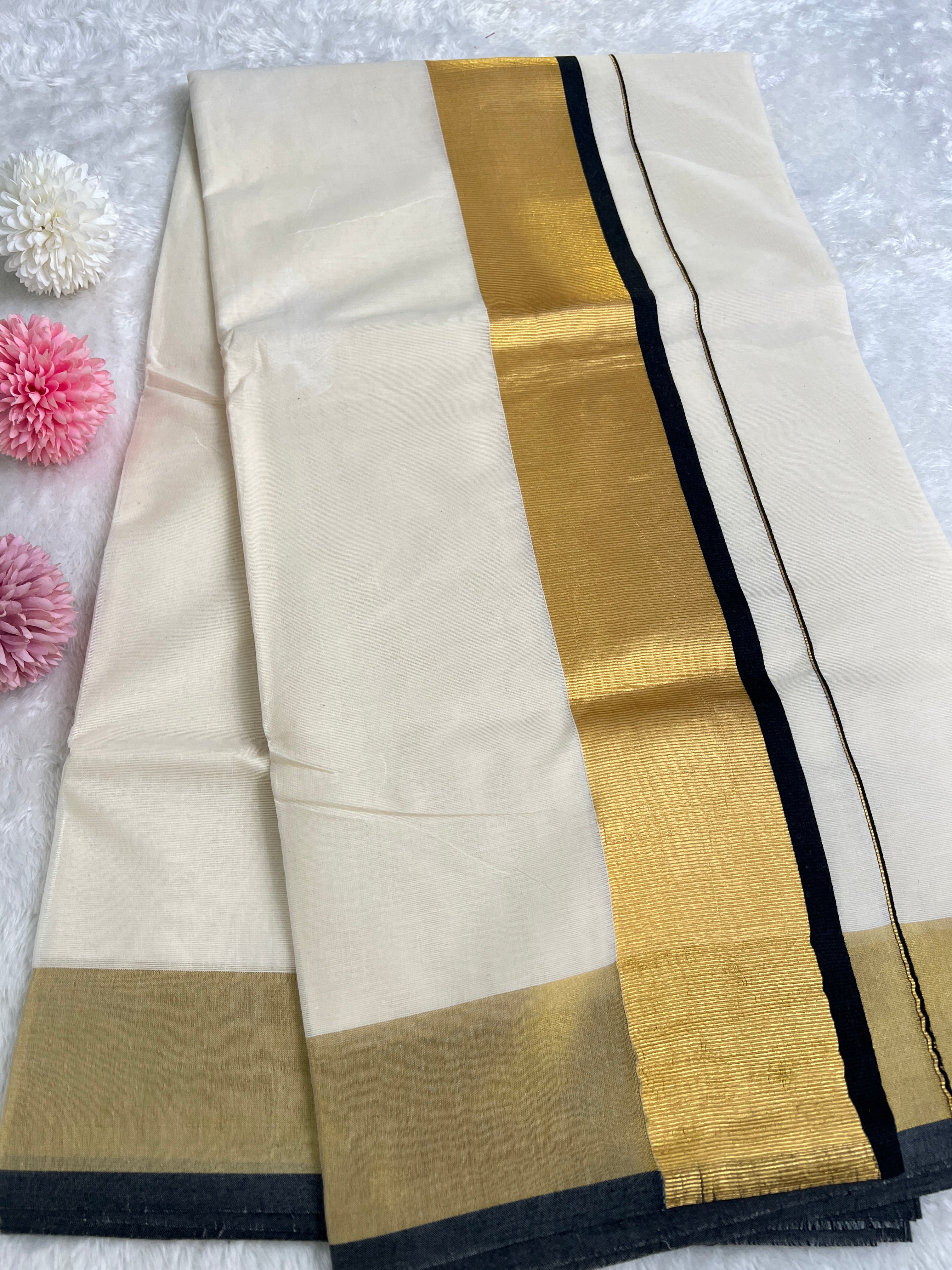 Kara Pattern Border Kerala Cotton Saree | GAT488