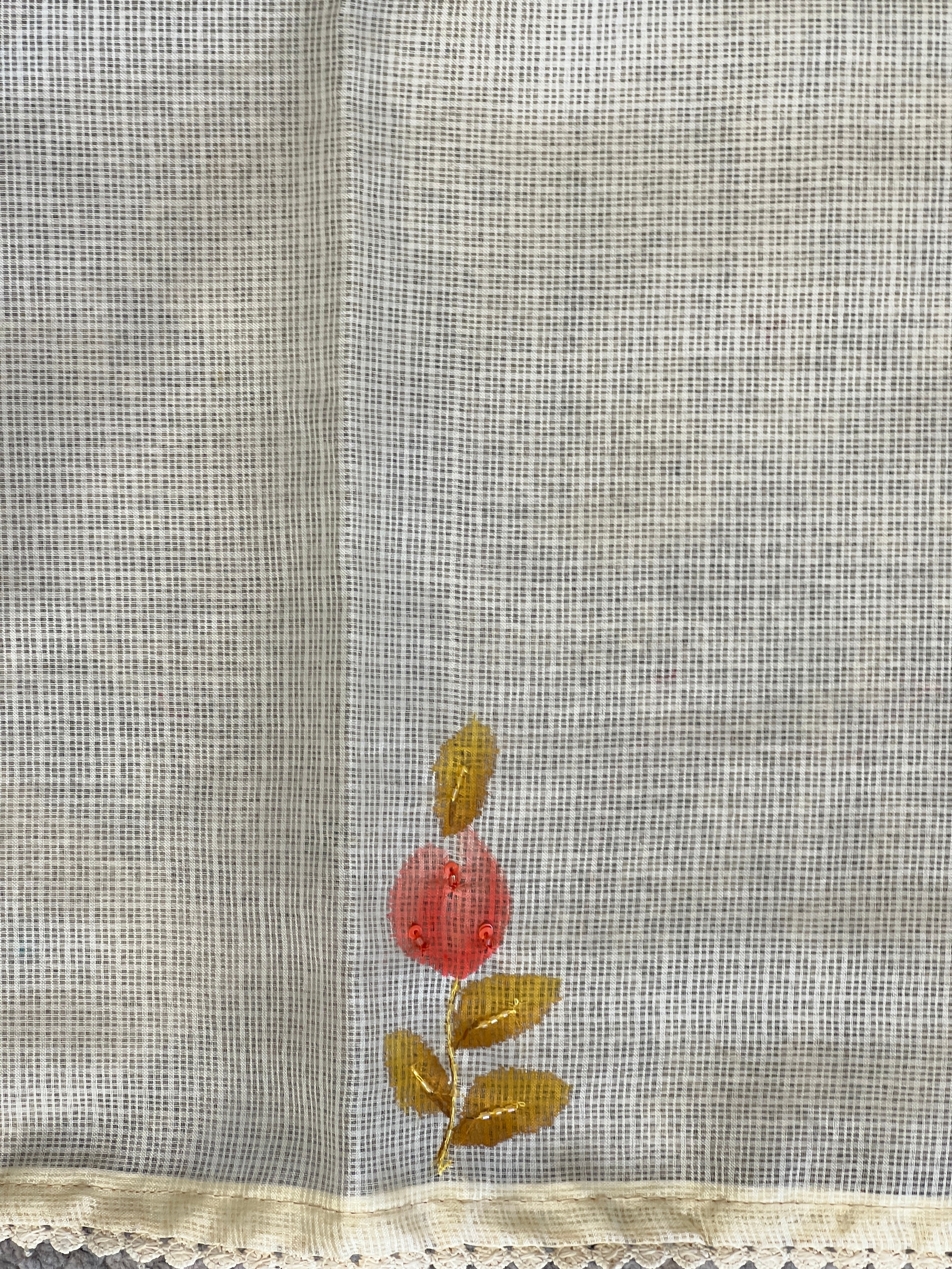 Floral Patterned Supernet Kota Saree | BLD1937