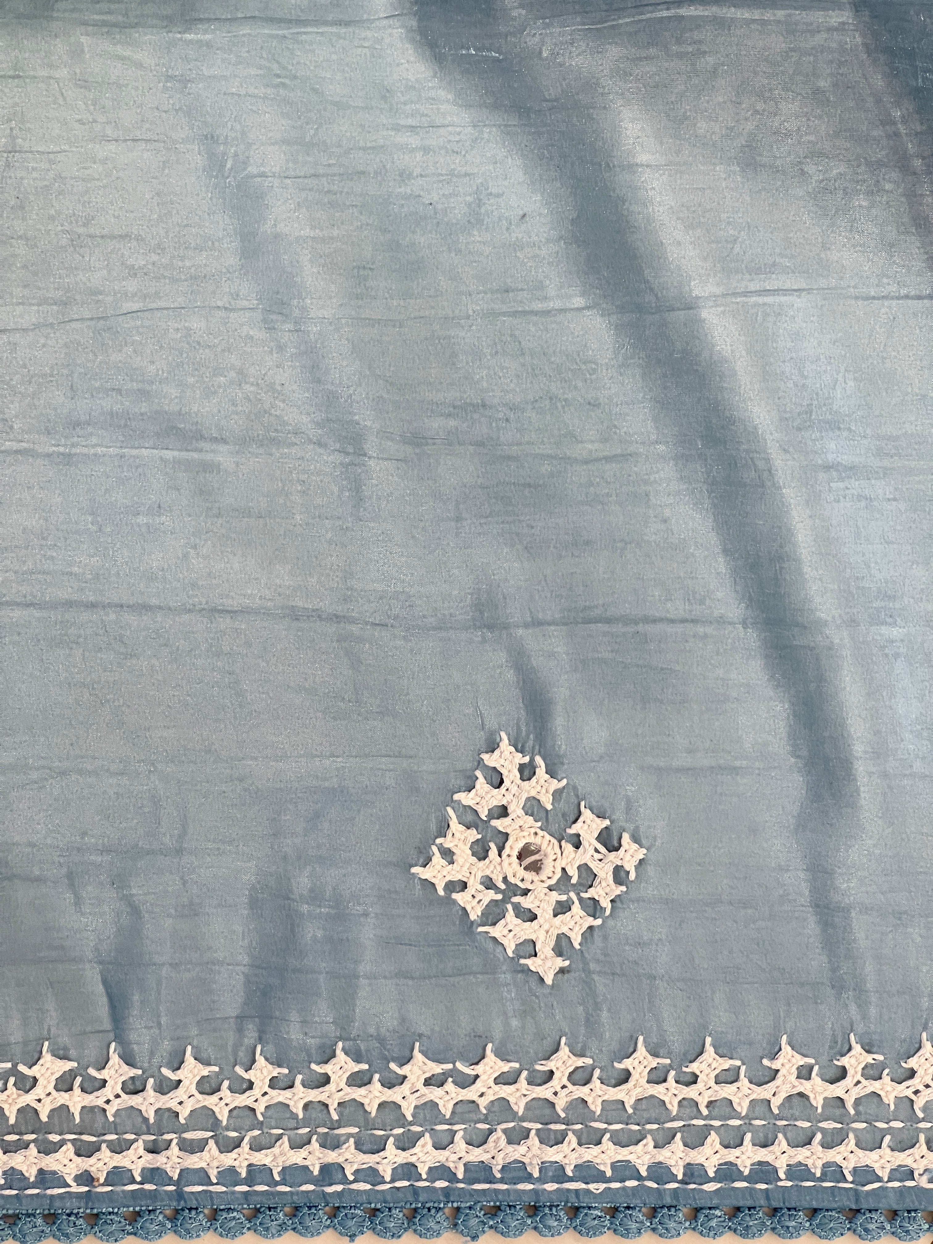 Kutch Work Detailed Organza Saree | BLD1964