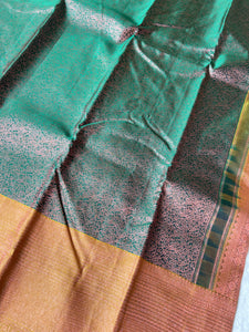 Copper Zari Woven Handloom Kanchipuram Saree | SME201