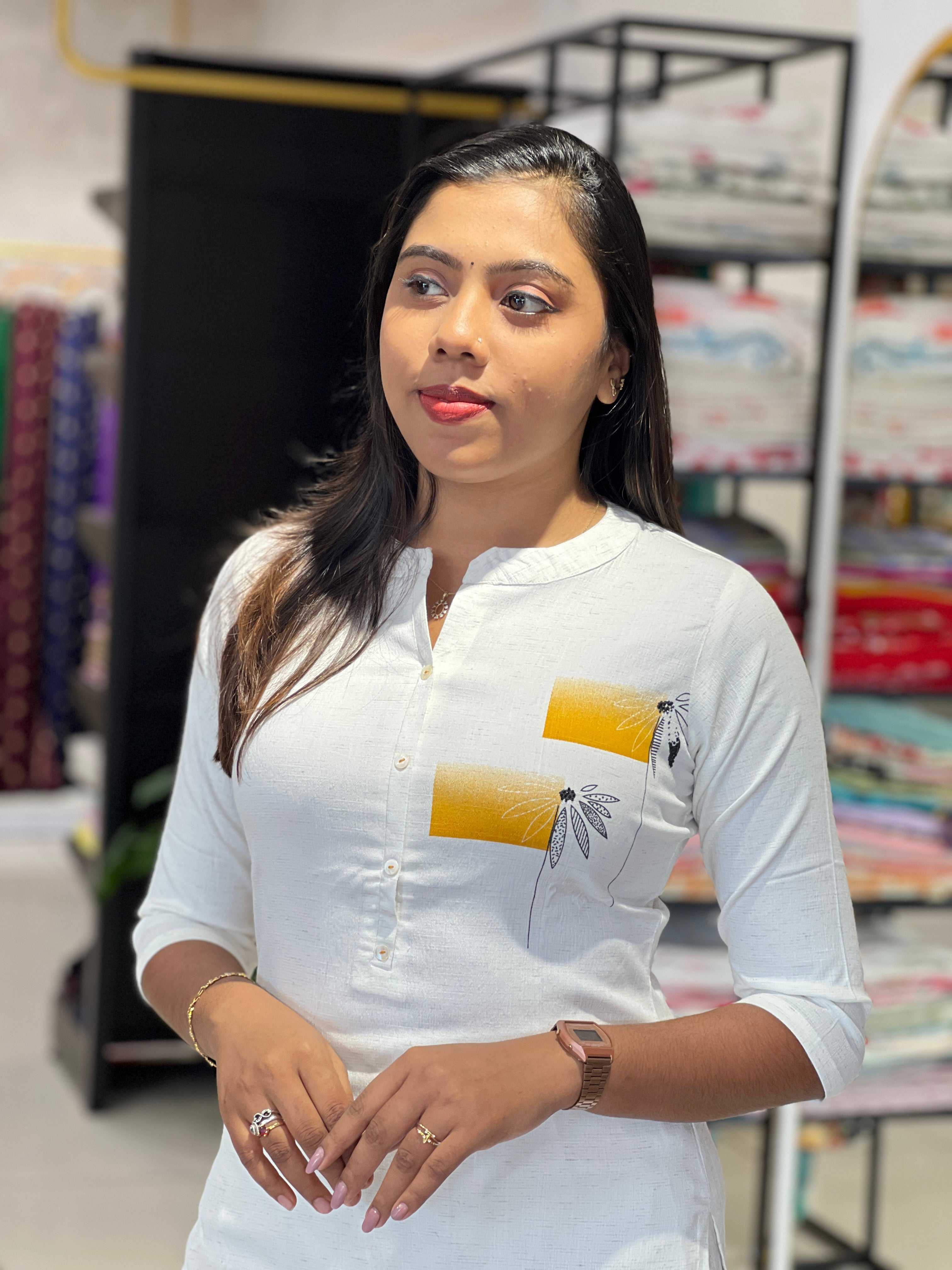 Printed Pattern Rayon Kurta | PGI109