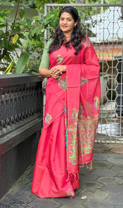 Paisley Weaving Pattern Chanderi Saree | AHR328