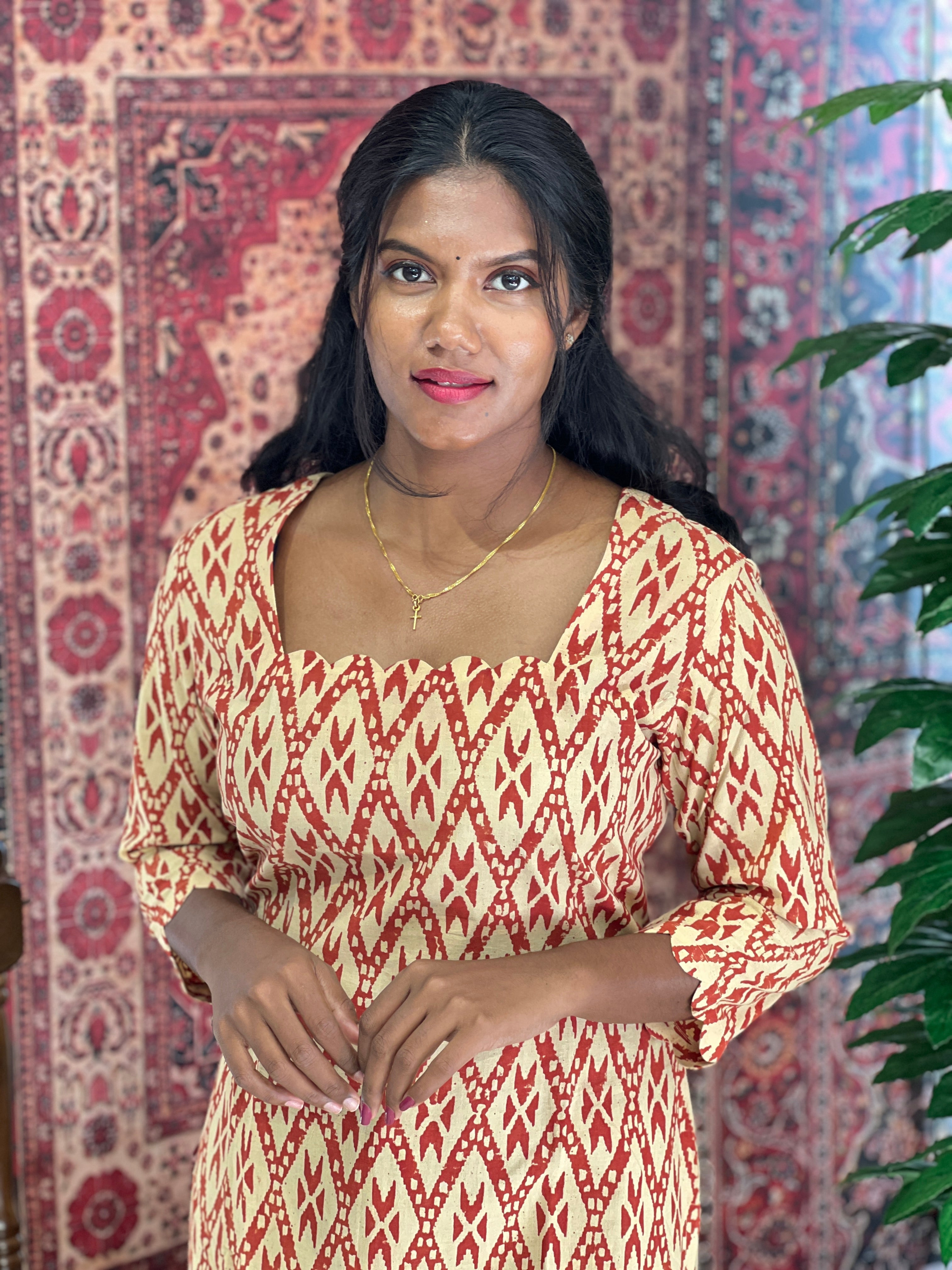 Print Detailed Cotton Kurta | DNT761