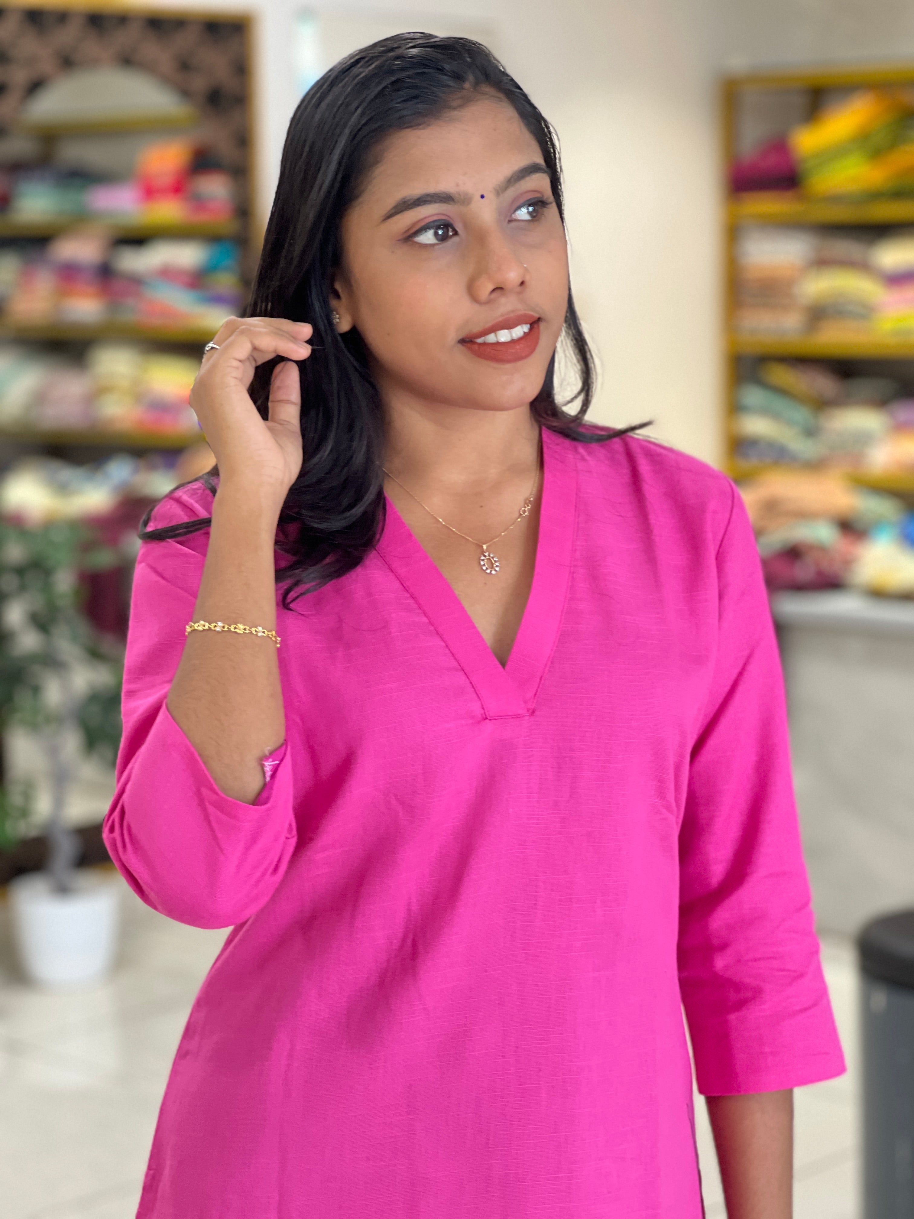 Solid Cotton Kurta | DNT626