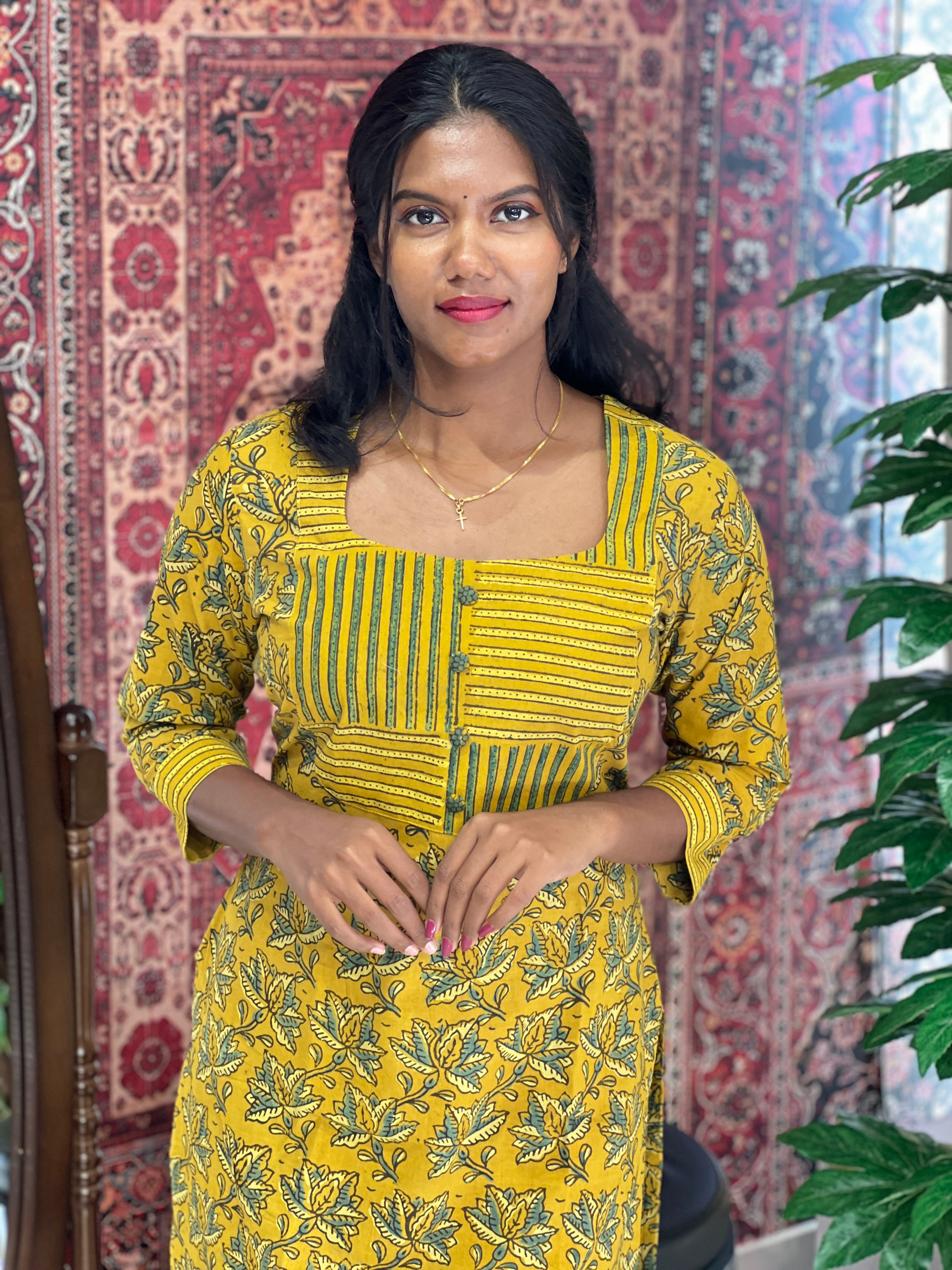 Print Detailed Cotton Kurta | DNT763
