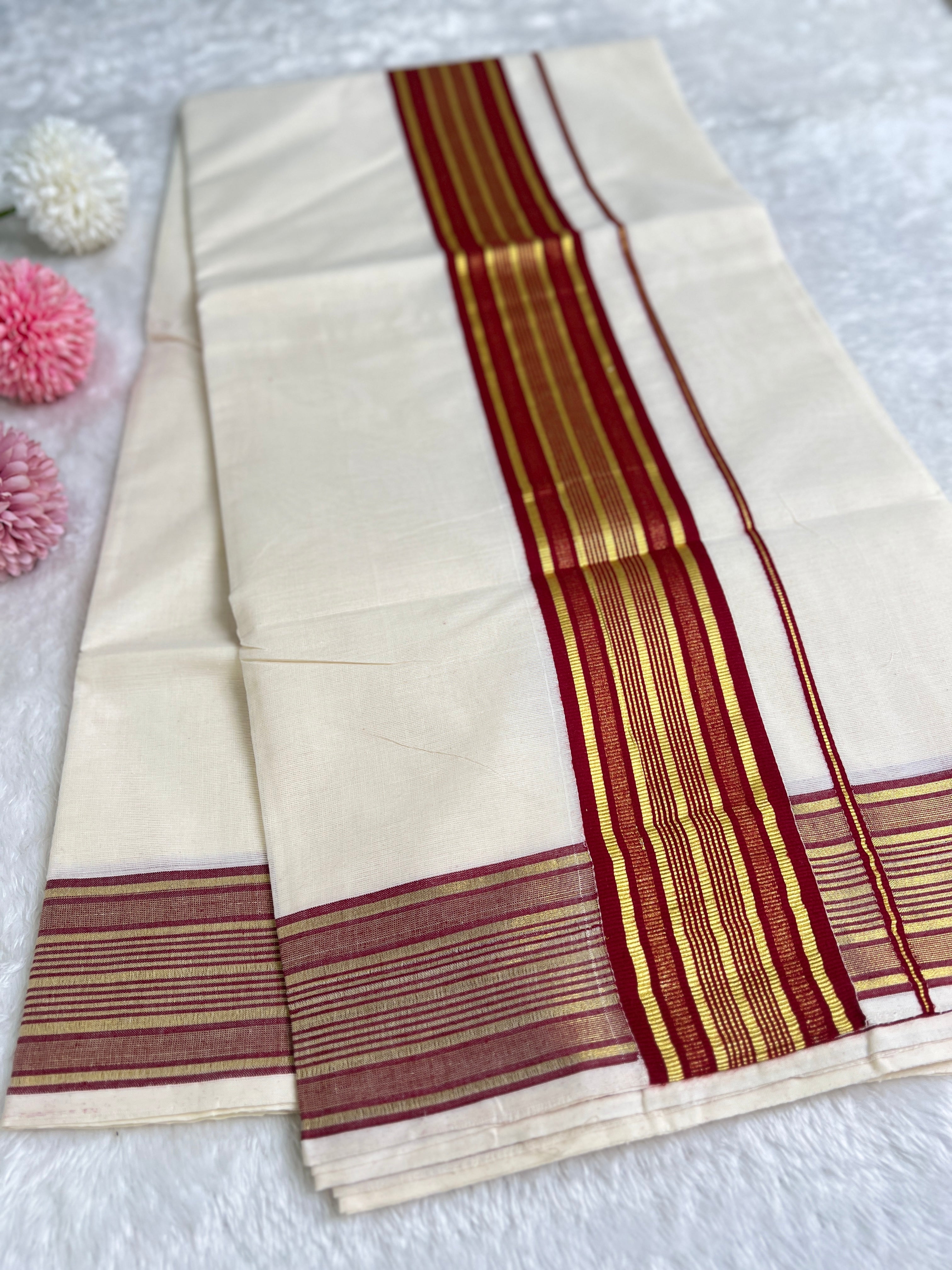 Kara Pattern Border Kerala Cotton Saree | GAT448