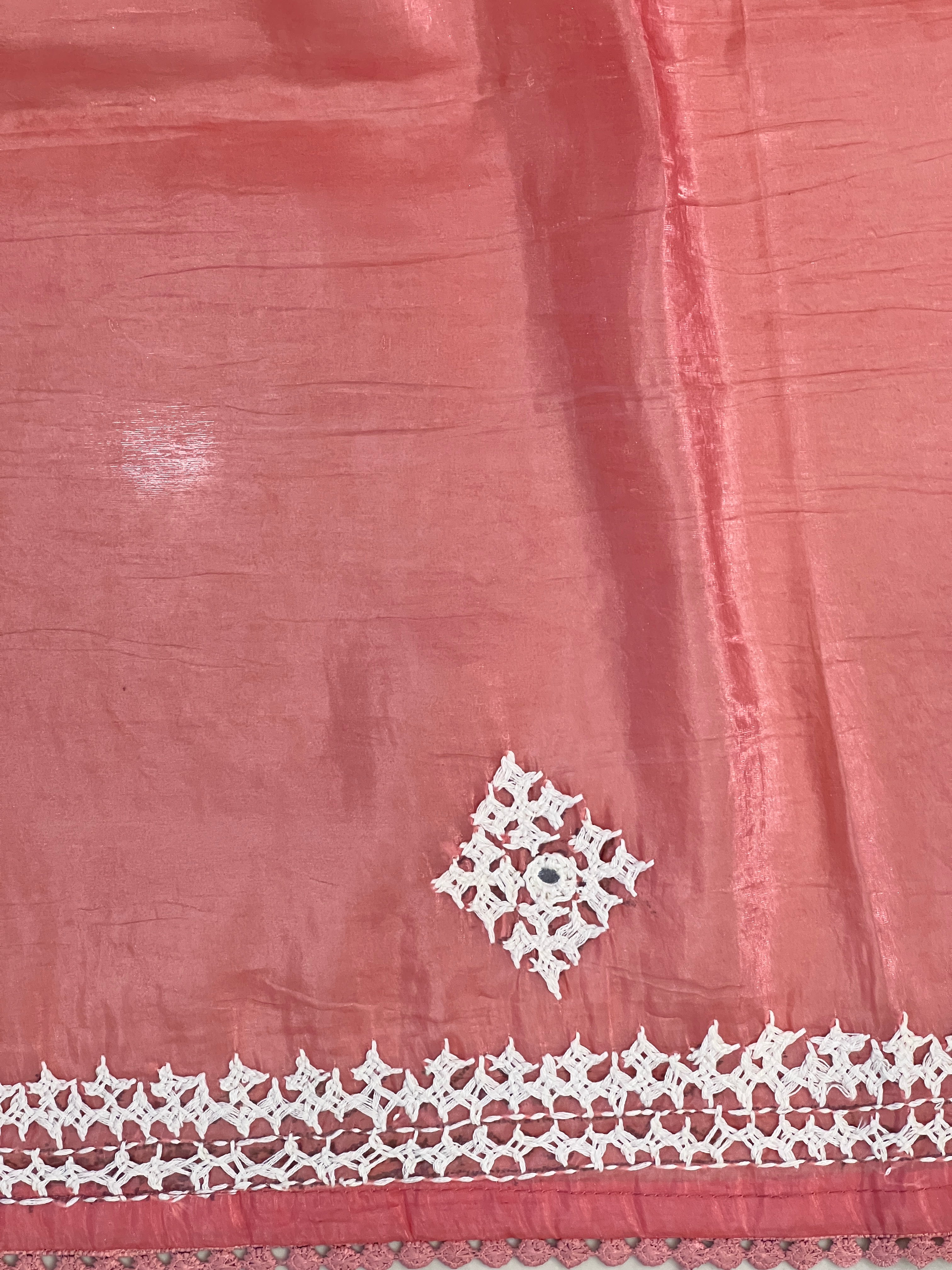 Kutch Work Detailed Organza Saree | BLD1965