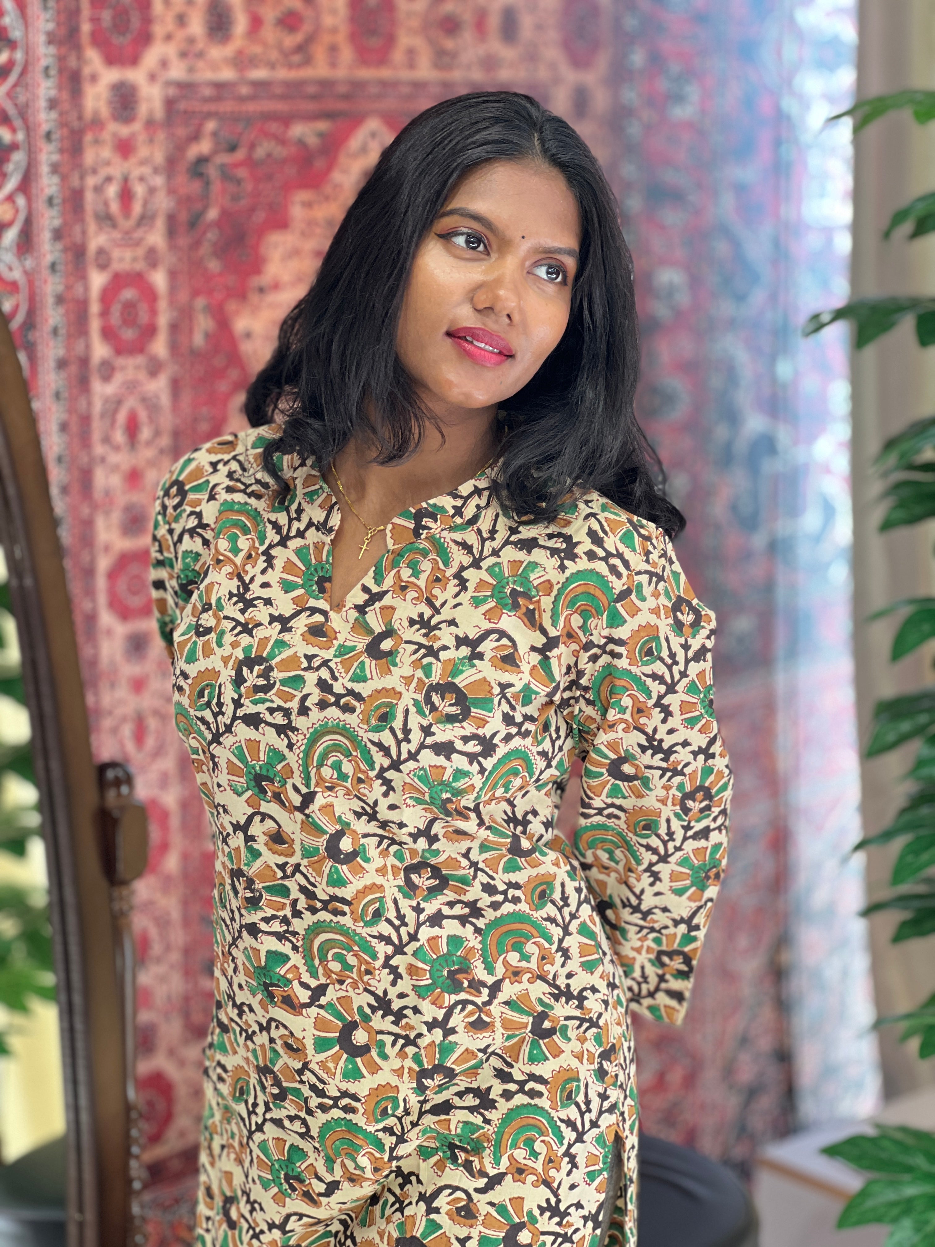 Print Detailed Cotton Kurta | DNT705