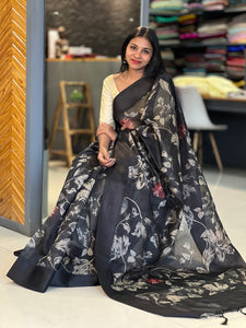 Digital Printed Semi Silk Saree | GMS109