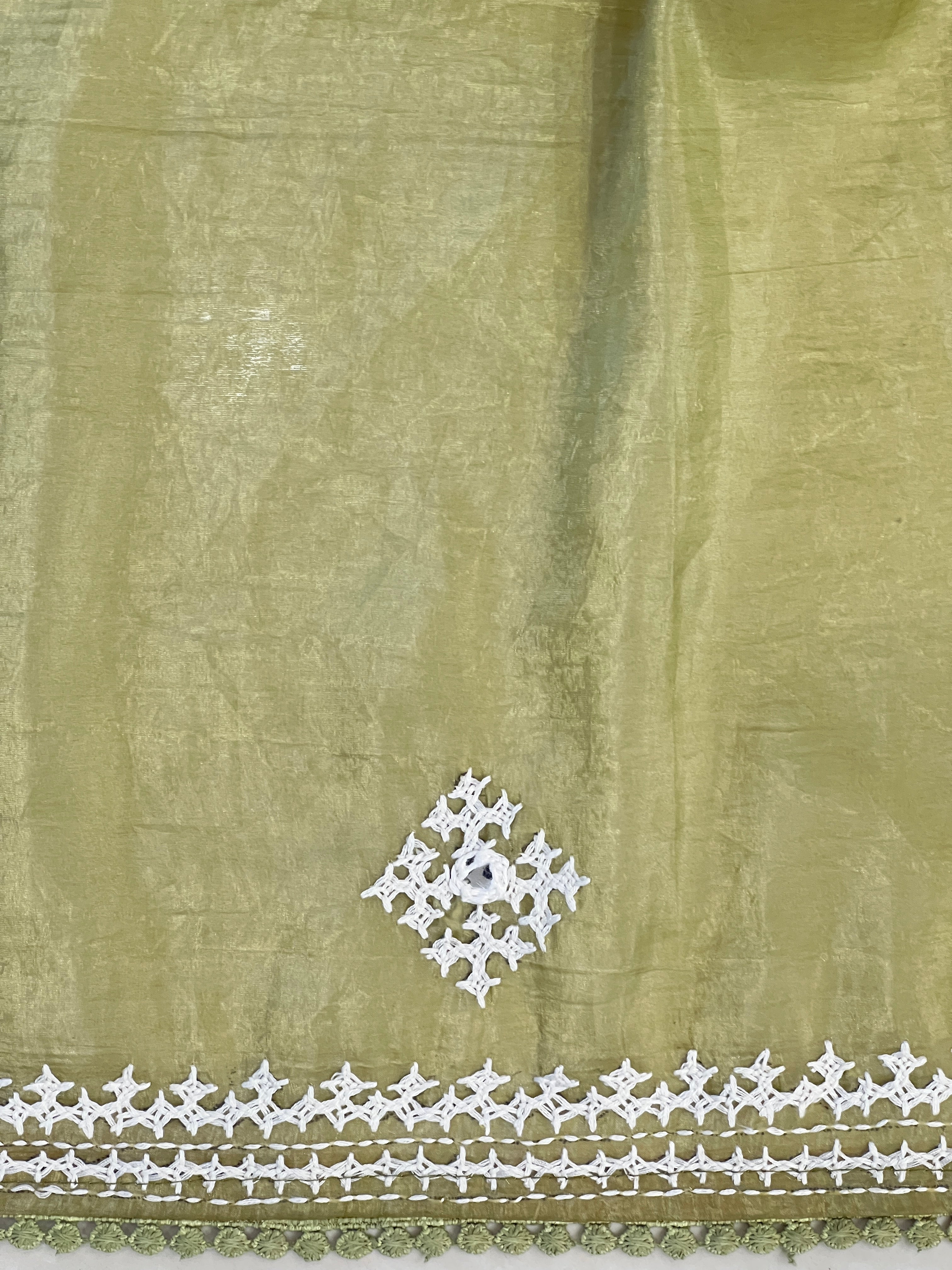 Kutch Work Detailed Organza Saree | BLD1967