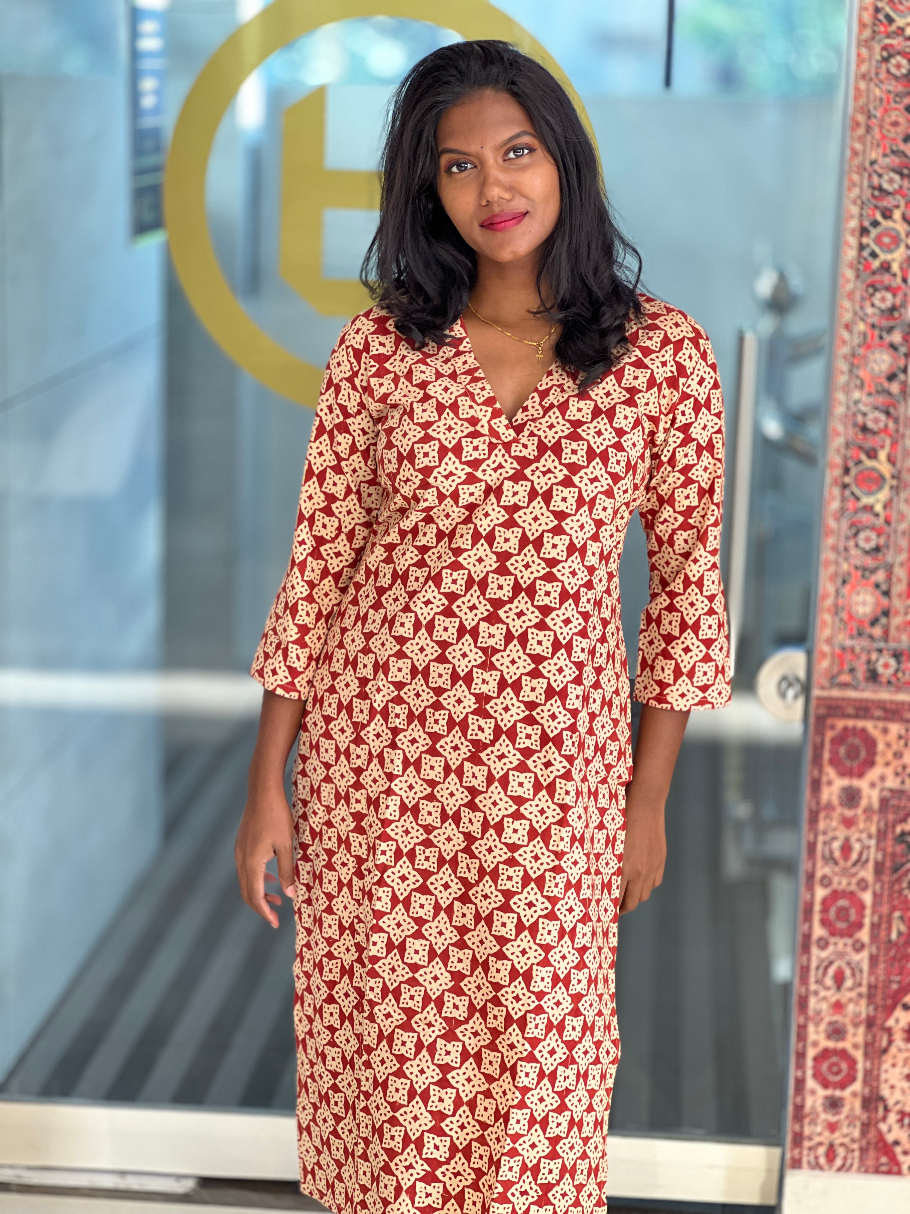Print Detailed Cotton Kurta | DNT740