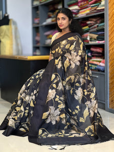 Digital Printed Semi Silk Saree | GMS109