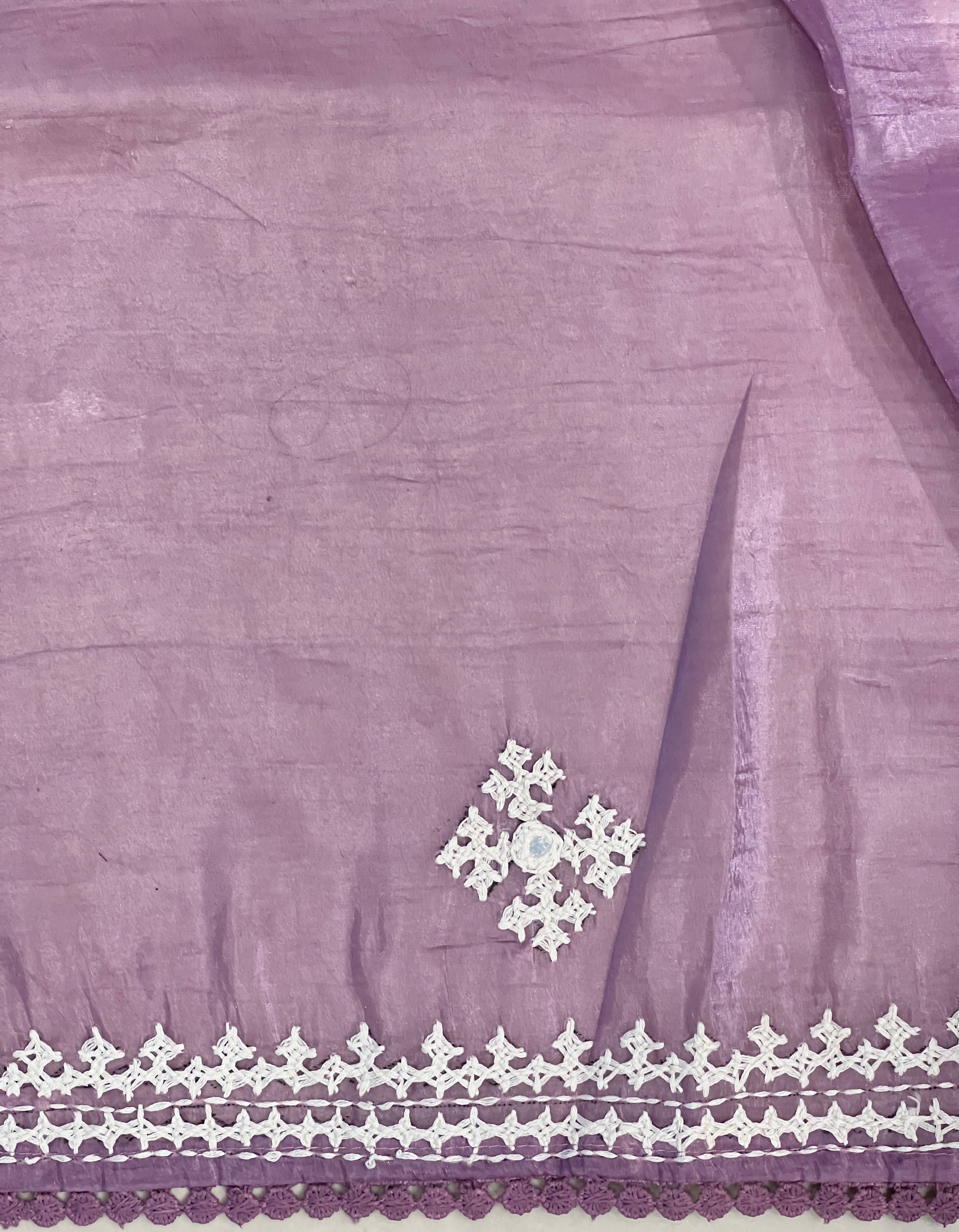 Kutch Work Detailed Organza Saree | BLD1963