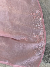 Cut Beads & Sequence Detailed Crushed Organza Saree | SBP799