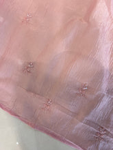 Cut Beads & Sequence Detailed Crushed Organza Saree | SBP799