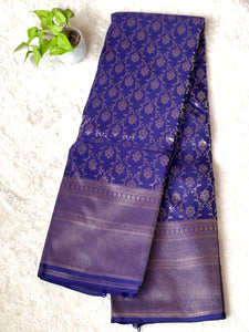 Floral Patterned Handloom Kanchipuram Saree | SME185