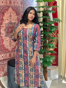 Print Detailed Cotton Kurta | DNT798