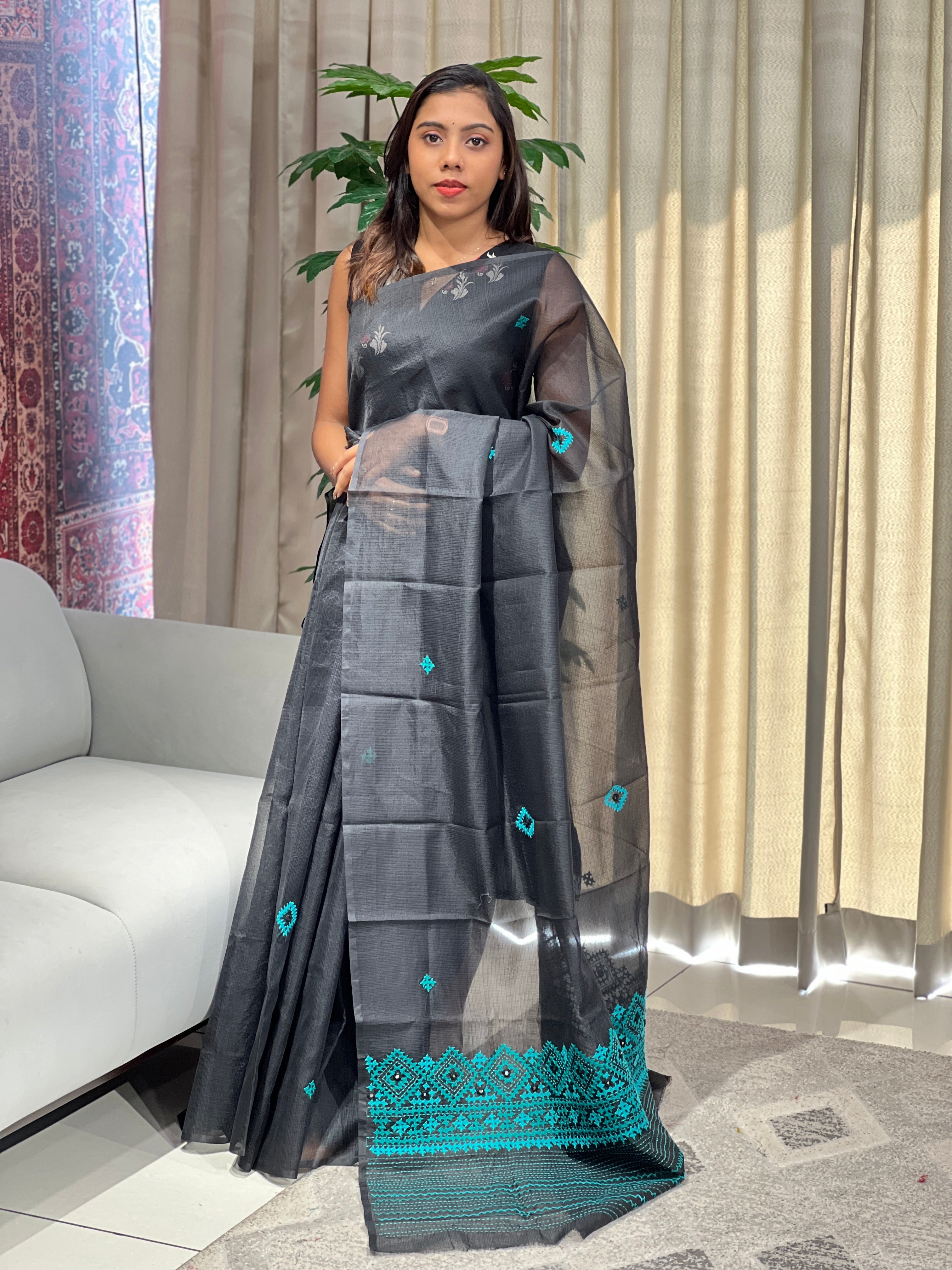 Kutch Work Detailed Kota Saree | JSC453