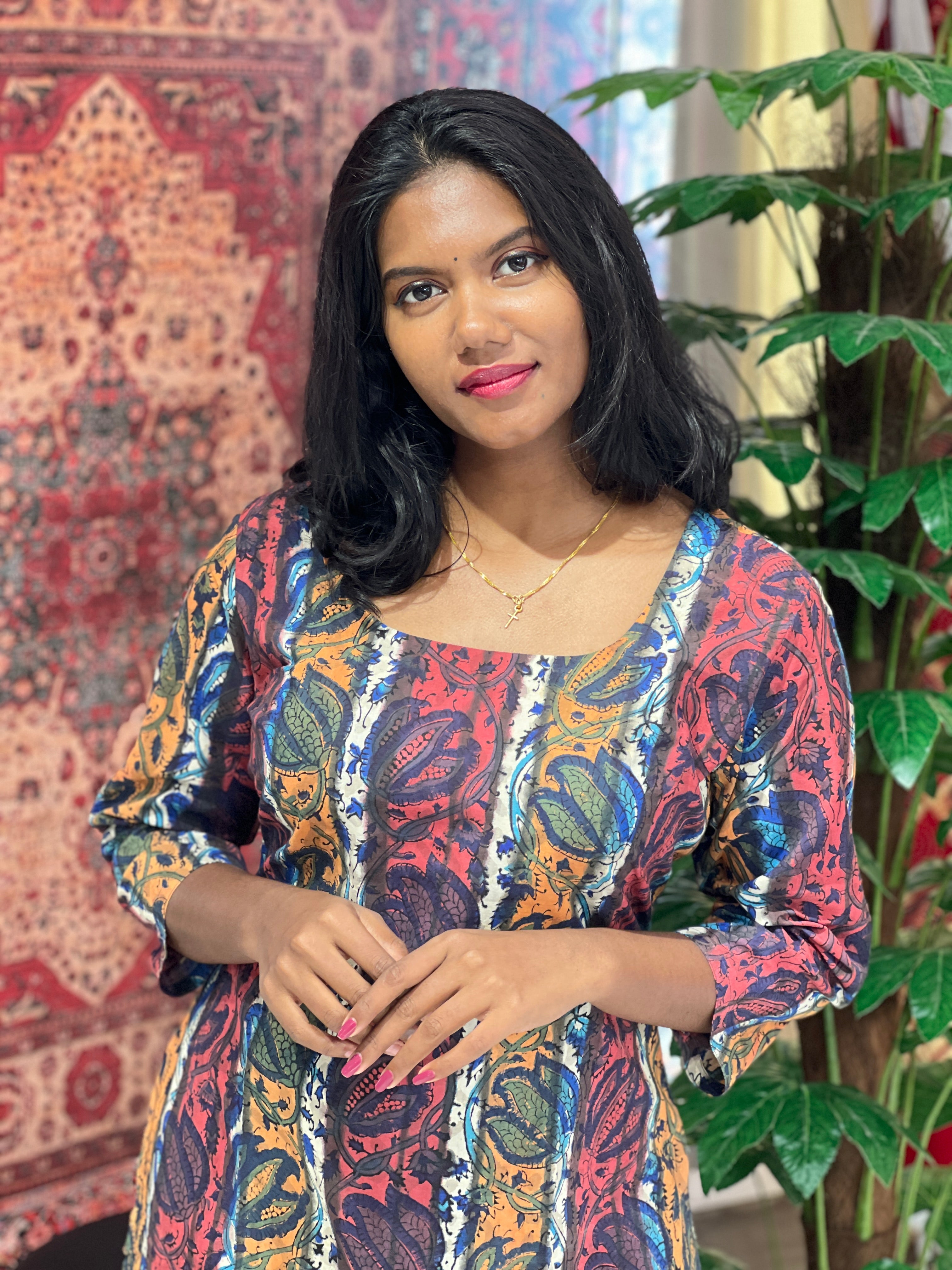 Print Detailed Cotton Kurta | DNT798