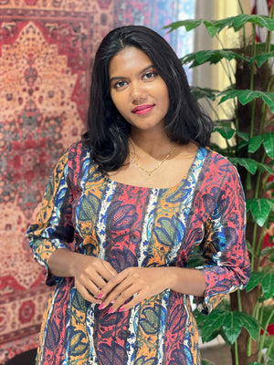 Print Detailed Cotton Kurta | DNT798