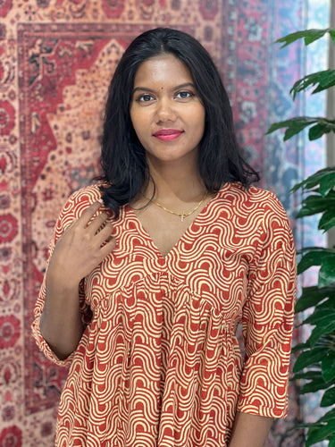 Print Detailed Cotton Kurta | DNT697