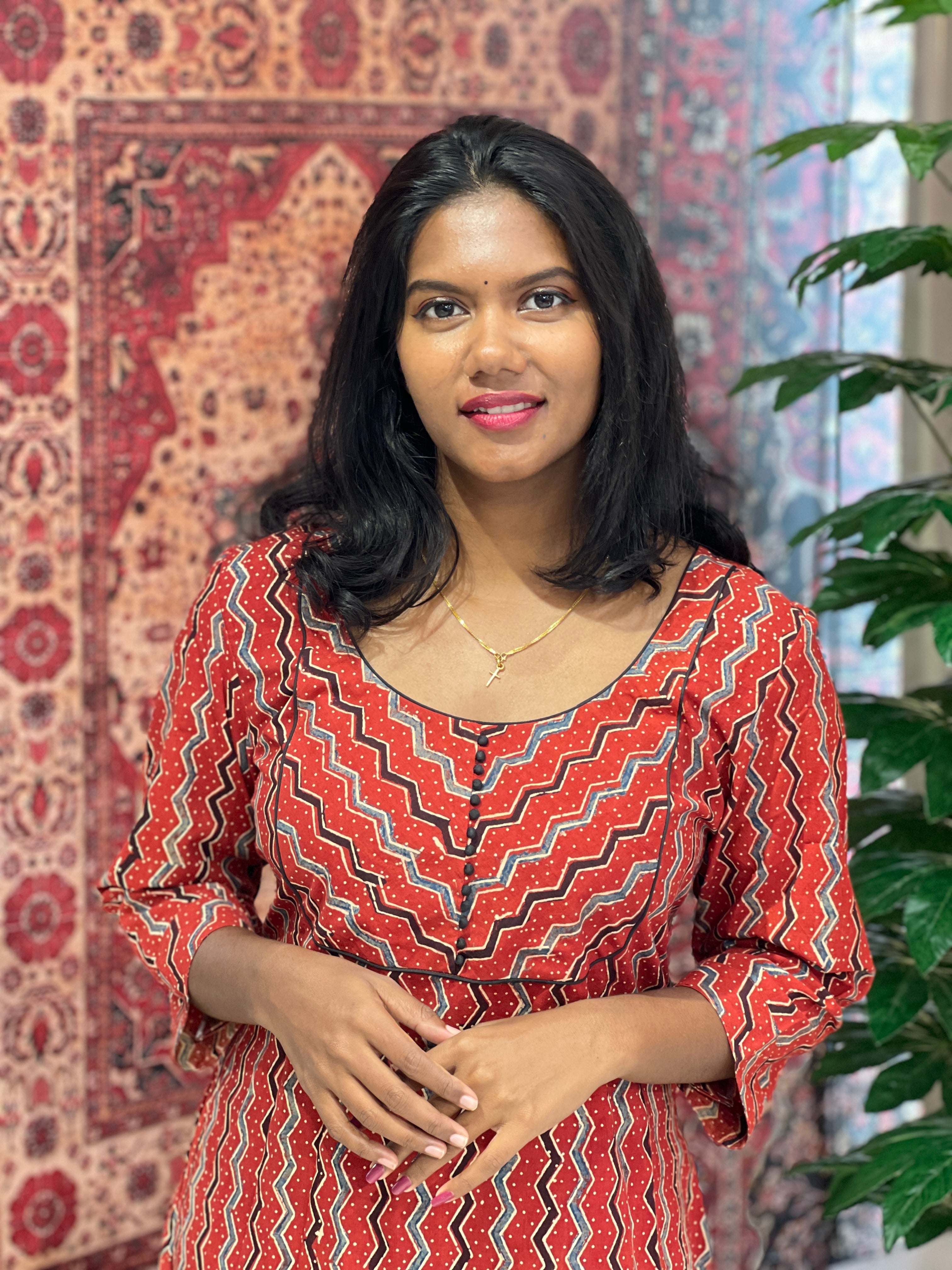 Print Detailed Cotton Kurta | DNT786
