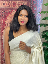 Machine Embroidery Detailed Semi Tussar Saree | GAR156