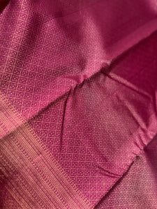 Diamond Patterned Handloom Kanchipuram Saree | SME179