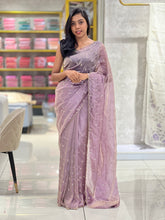 Sugar Beads Detailed Shimmer Georgette Saree | SBP851