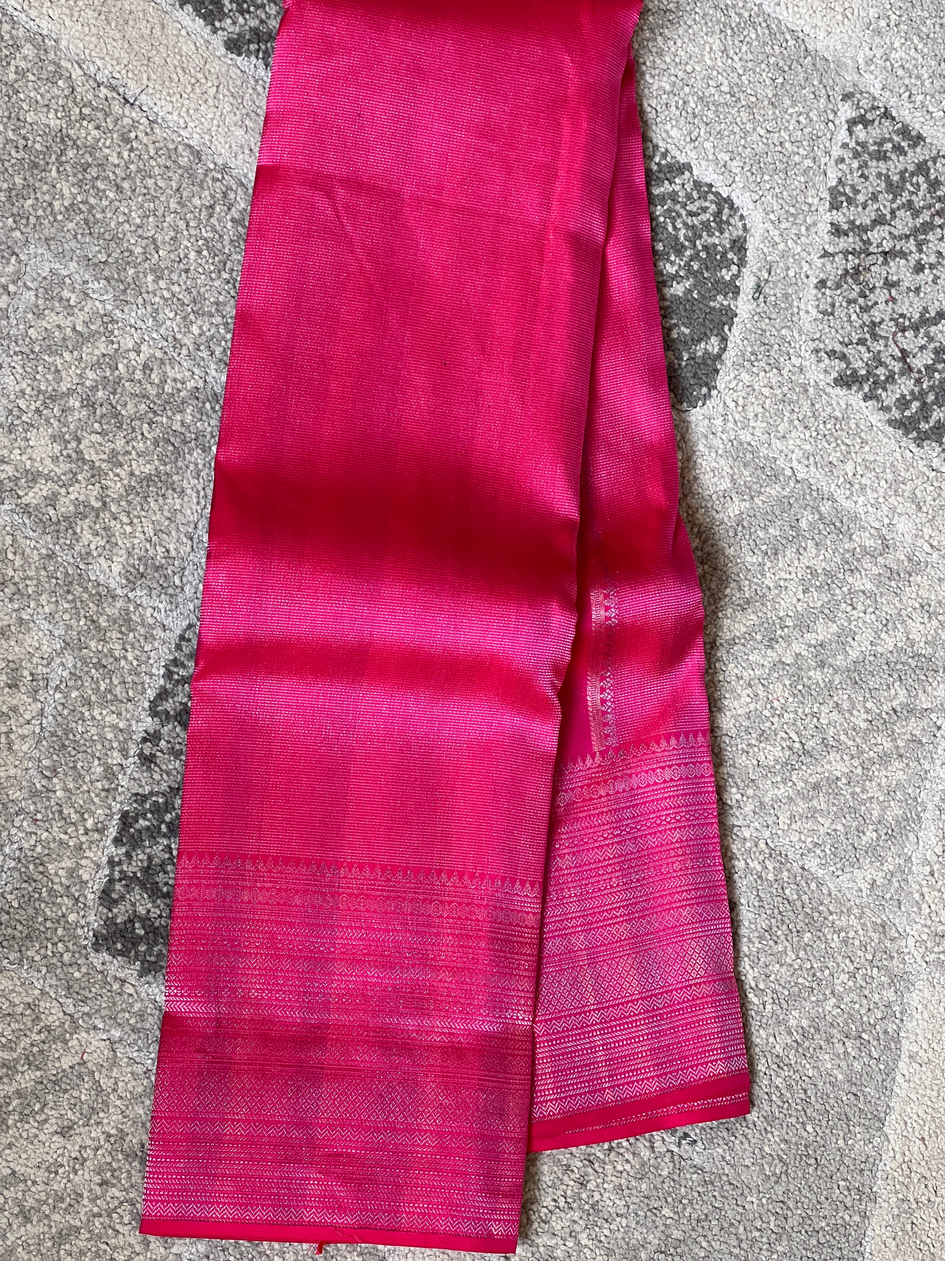 Multi Color Zari Woven Handloom Kanchipuram Saree | SME204